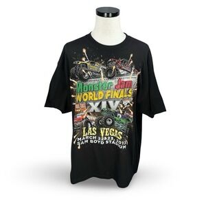 Monster Jam World Finals XIV Las Vegas 2013 T-Shirt Mens 2XL XXL Black Cotton